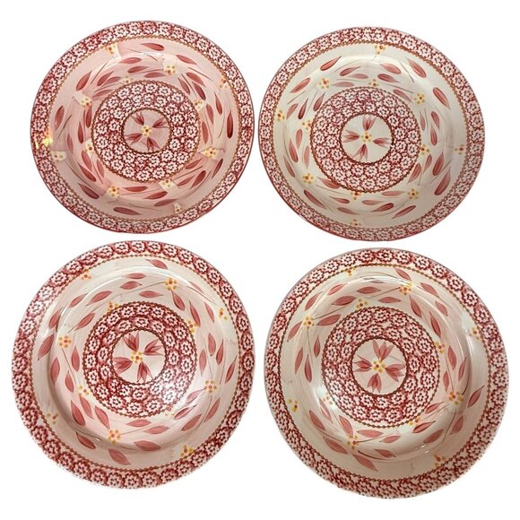 Temp-Tations Other - TempTations By Tara Old World Collection Cranberry Salad Plates 8" Set Of 4 Red